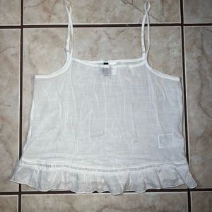 H&M white flowy top blouse